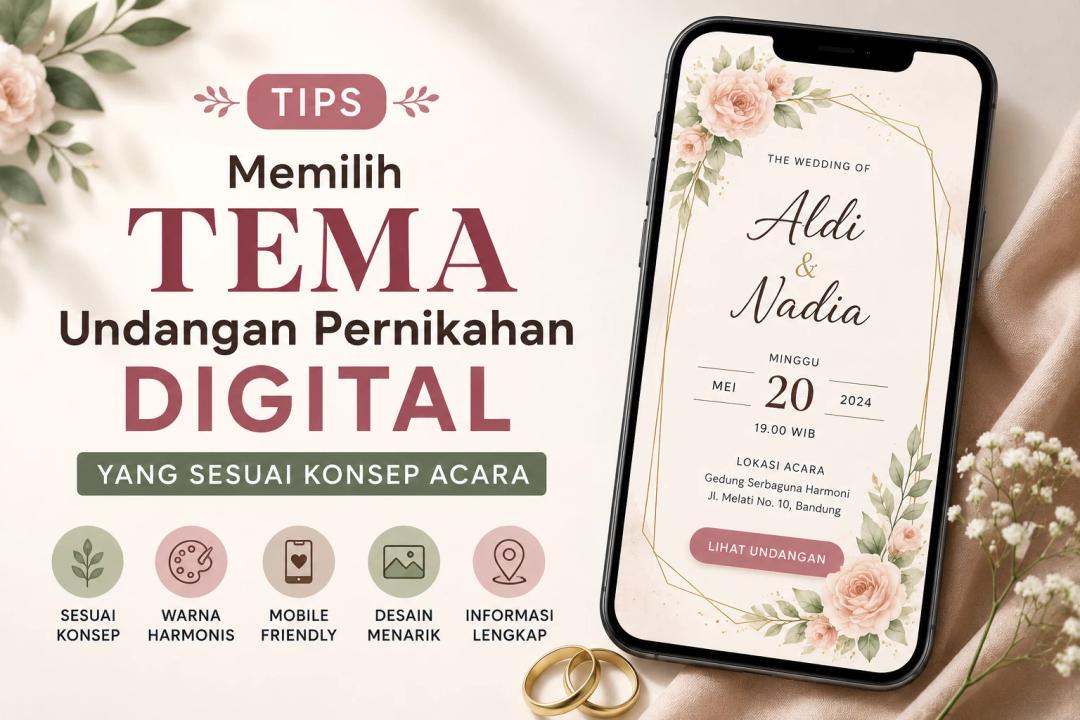 Tips Memilih Tema Undangan Pernikahan Digital yang Sesuai Konsep Acara